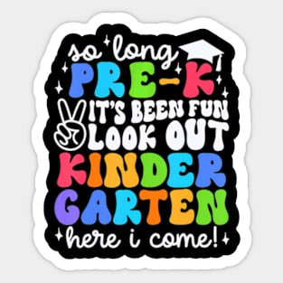 So Long Pre K Graduation Kindergarten  Kids 2024 Sticker